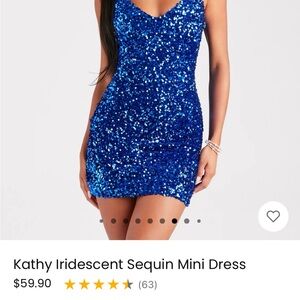Windsor Blue Sequin Mini Dress